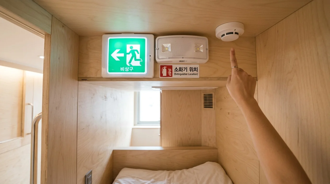 캡슐 호텔 안전