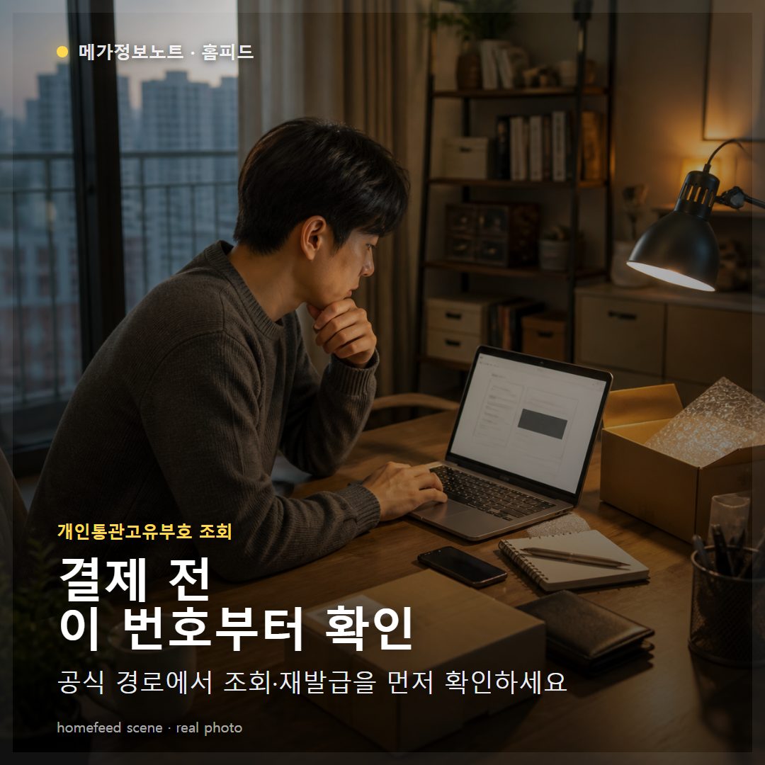 개인통관고유부호 조회, 공식 경로와 재발급 확인 순서