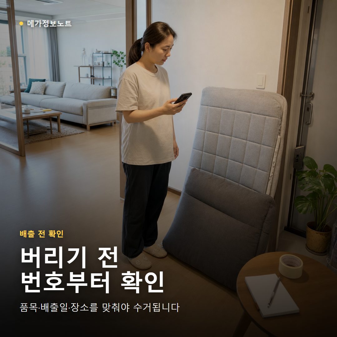 대형폐기물 스티커 인터넷신고, 배출번호 붙이는 방법